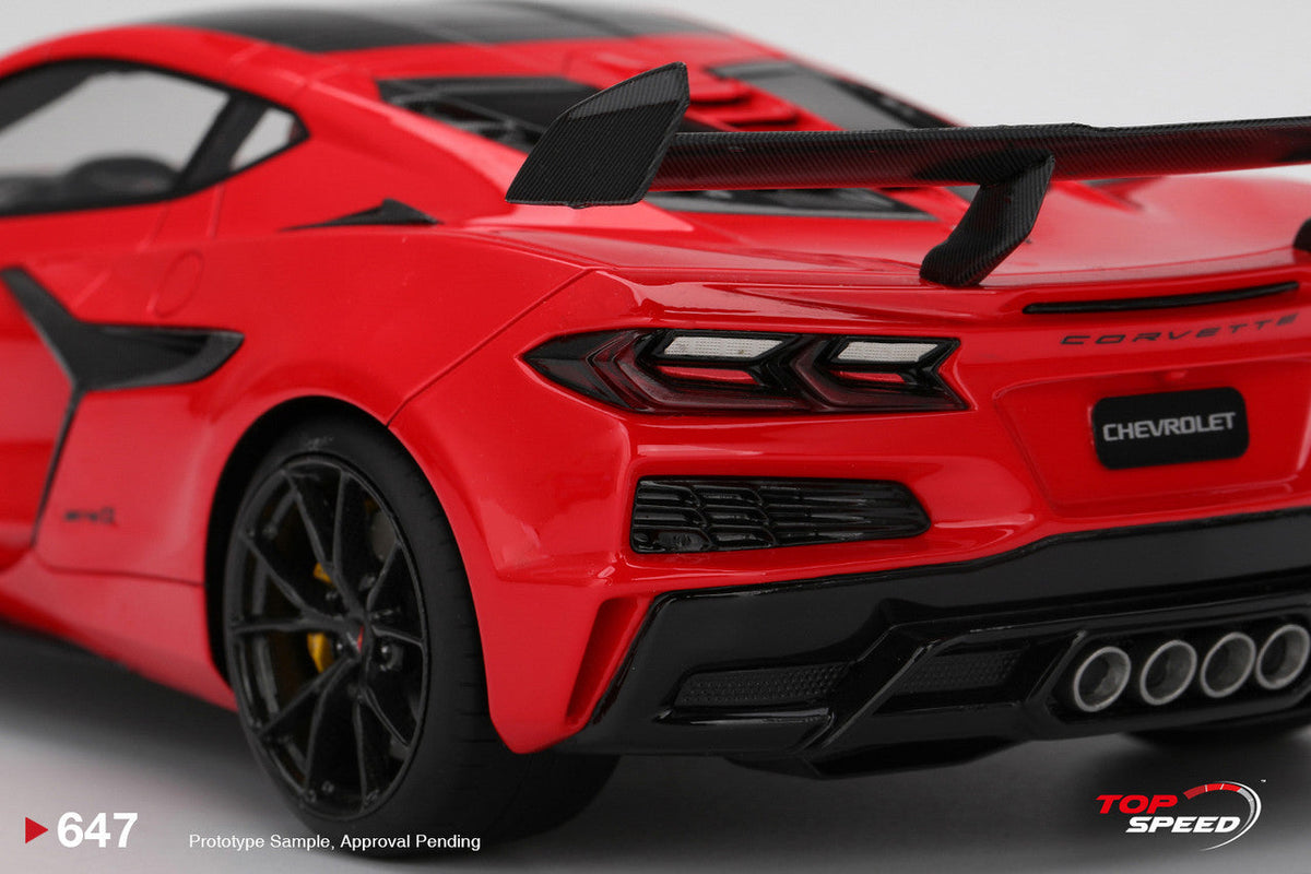 Topspeed 2025 Chevrolet Corvette ZR1 Torch Red 1:18