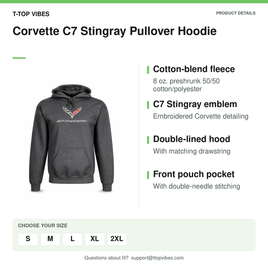 Corvette C7 Stingray Pullover Hoodie