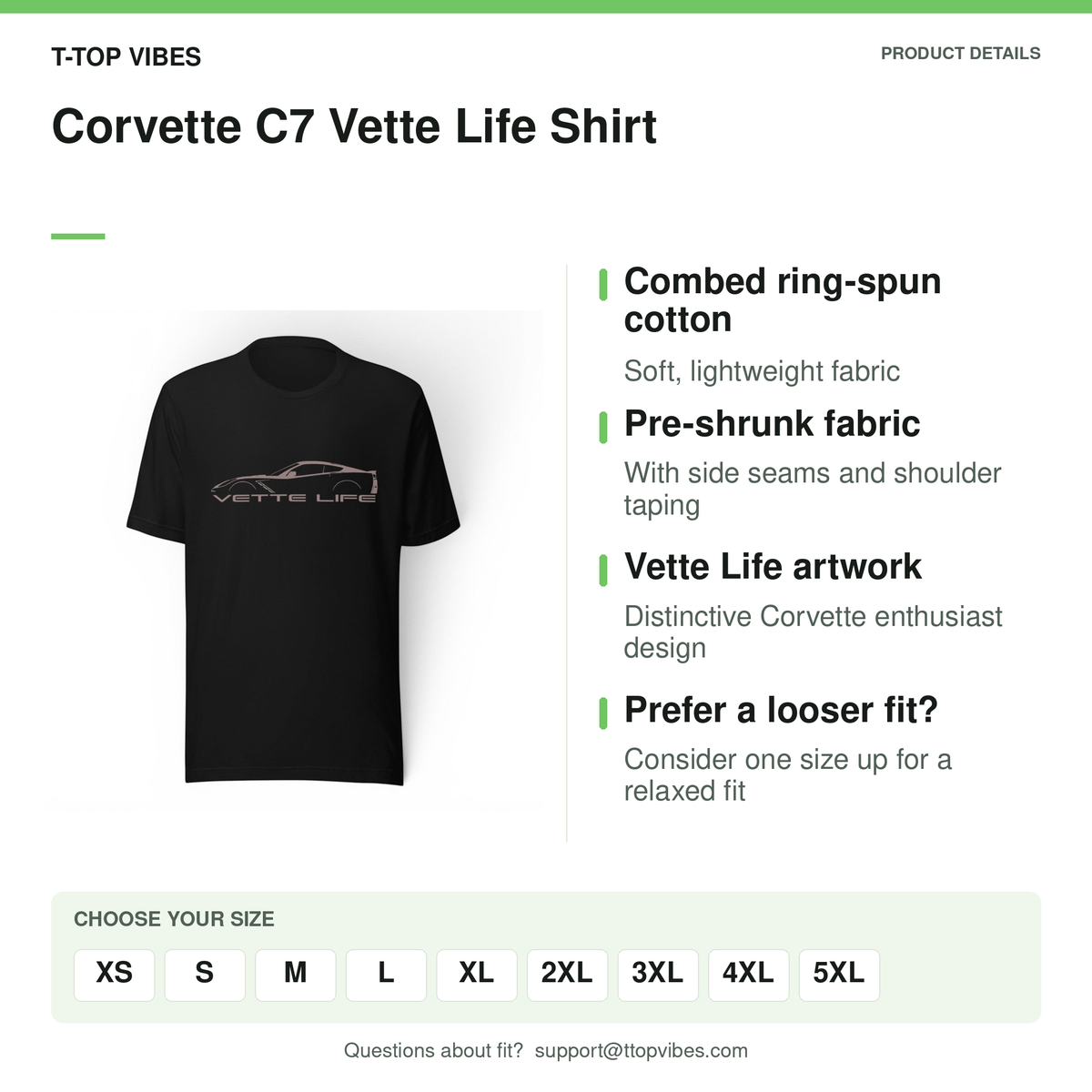 Corvette C7 Vette Life Shirt