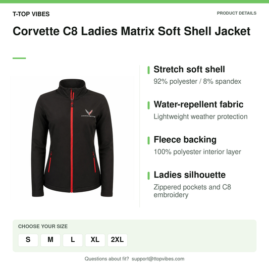 Corvette C8 Ladies Matrix Soft Shell Jacket
