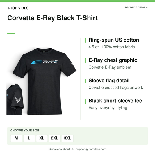 Corvette E-Ray Black T-Shirt