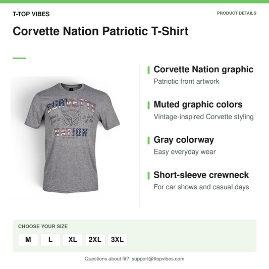 Corvette Nation Patriotic T-Shirt