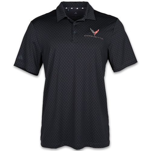 Men's Corvette C8 Adidas 4-Way Stretch Performance Polo