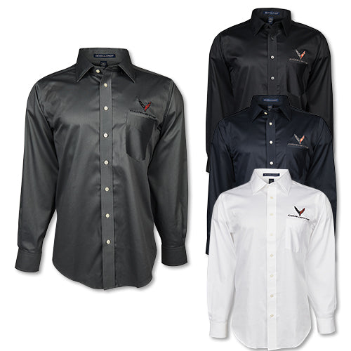 Men’s C8 Corvette Cotton Twill Dress Shirt