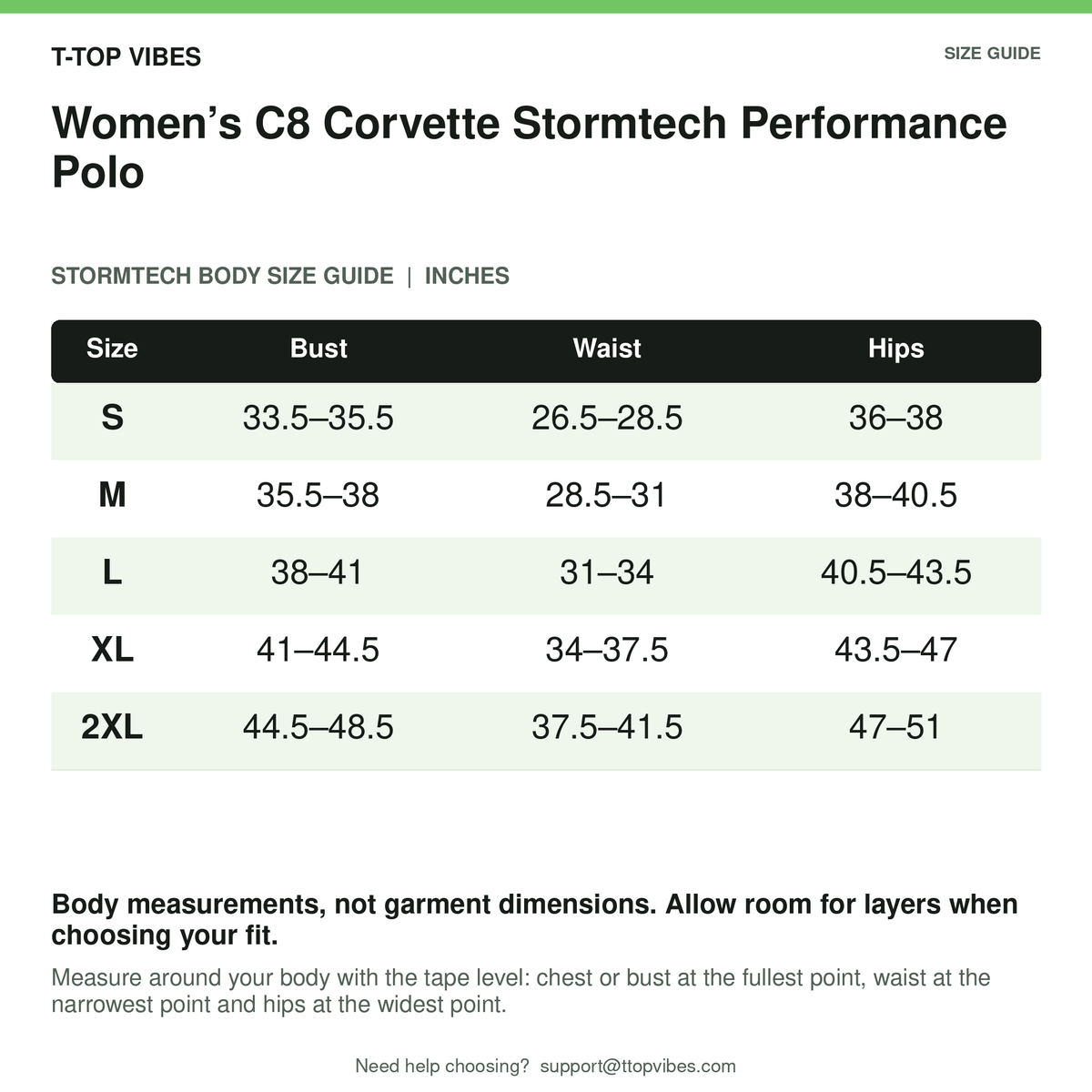 Women’s C8 Corvette Stormtech Performance Polo