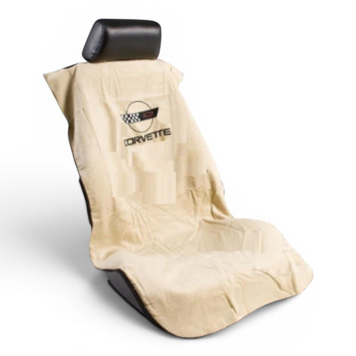 C4 Corvette Seat Cover Towel | 1984-1996 Seat Armour | Black Cotton Terry Velour