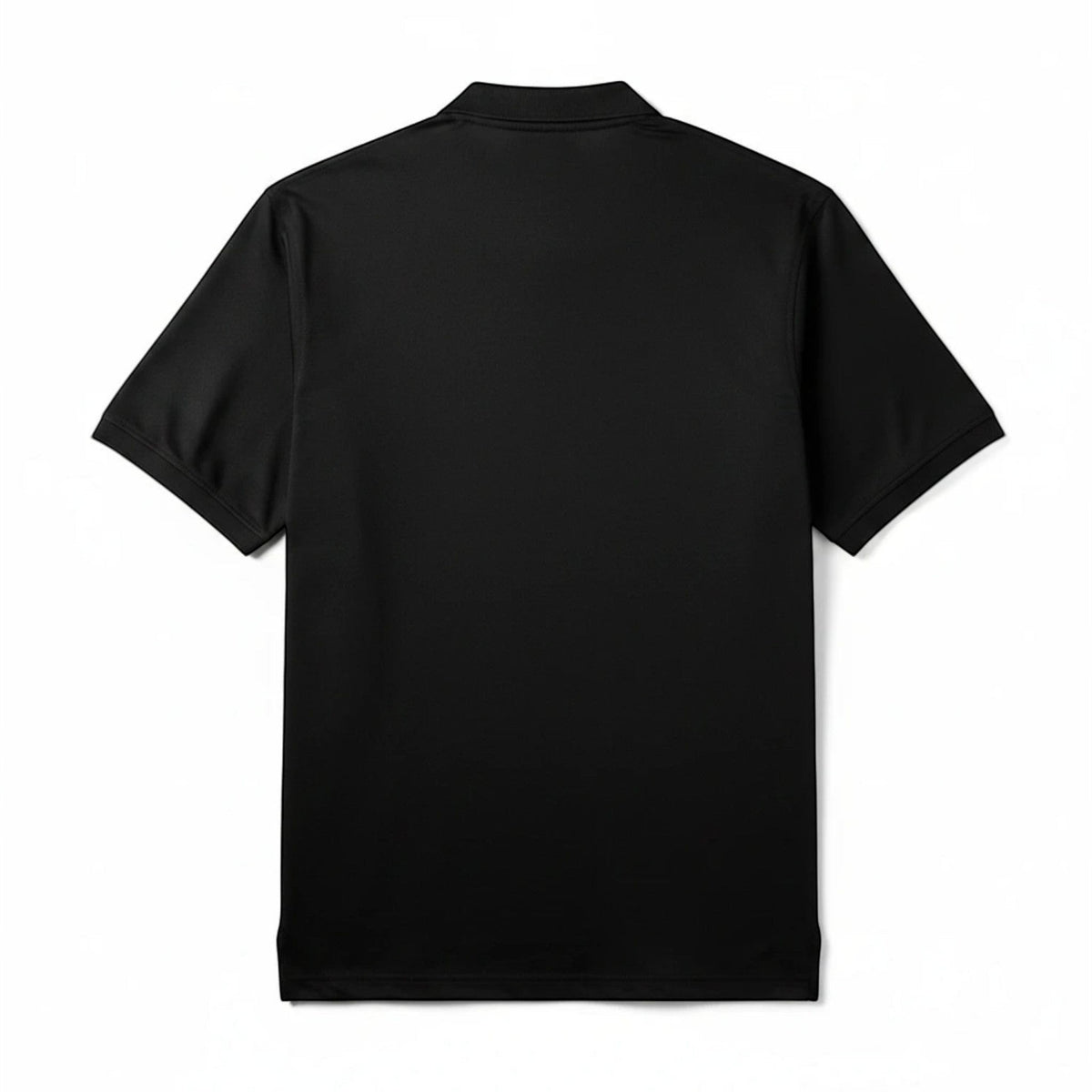 Back view of a black T-Top Vibes men's Callaway performance polo shirt made from moisture-wicking jersey fabric.