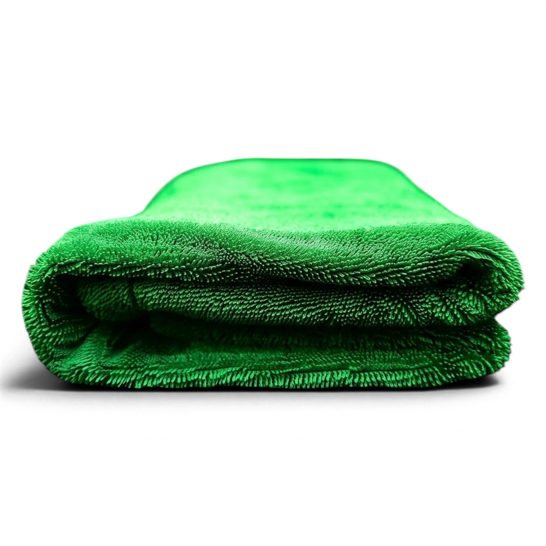 Gemstone Labs Emerald 1200 GSM microfiber car drying towel used to dry a freshly washed vehicle
