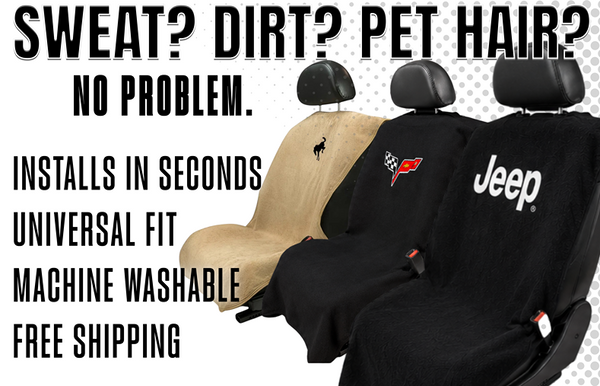 Officially Licensed Car Seat Towels with Universal Fit for Sweat, Dirt, Sand and Everyday Seat Protection