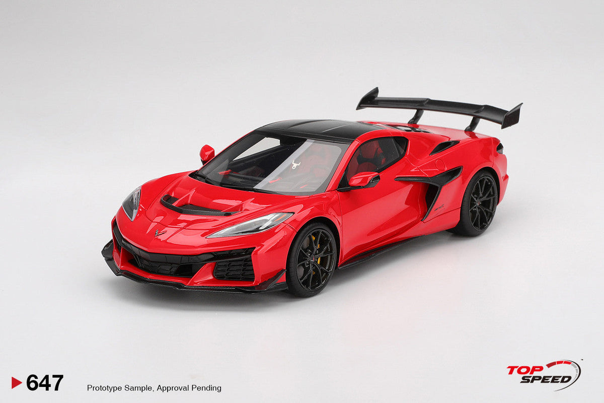 Topspeed 2025 Chevrolet Corvette ZR1 Torch Red 1:18