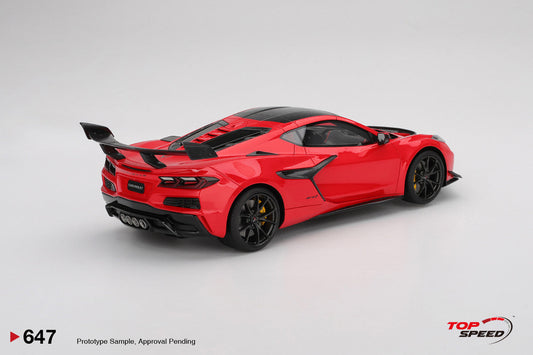 Topspeed 2025 Chevrolet Corvette ZR1 Torch Red 1:18