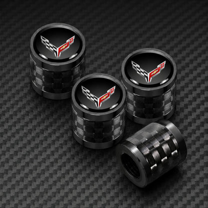 Corvette C8 Carbon Fiber Valve Stem Caps – Set of 4