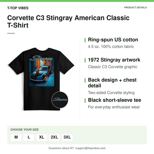 Corvette C3 Stingray American Classic T-Shirt
