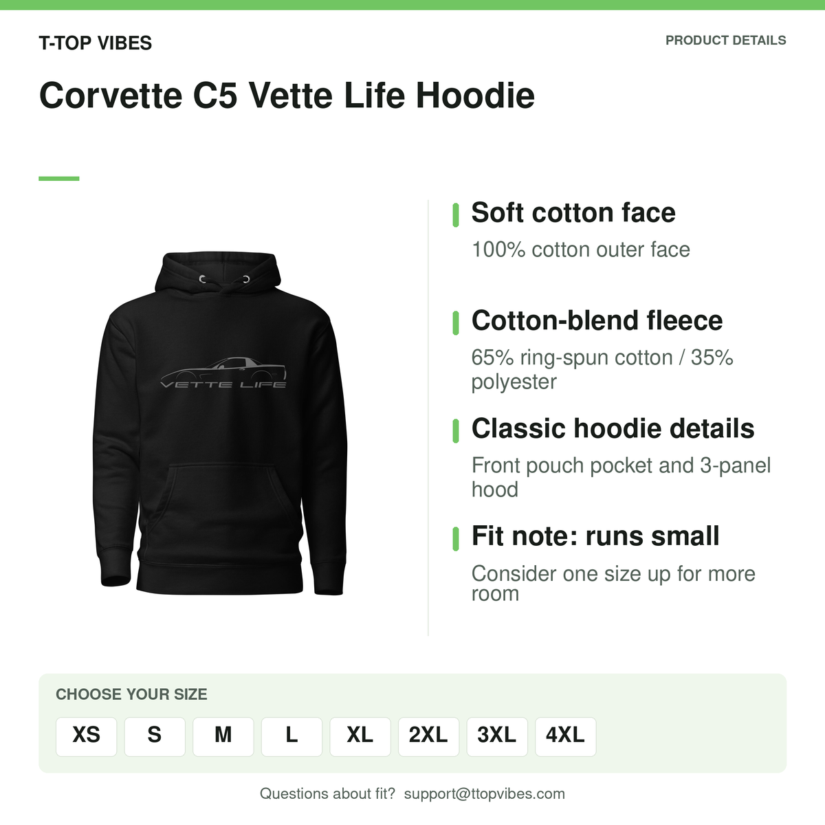 Corvette C5 Vette Life Hoodie