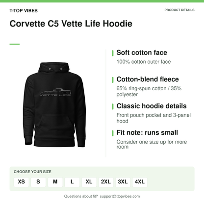 Corvette C5 Vette Life Hoodie