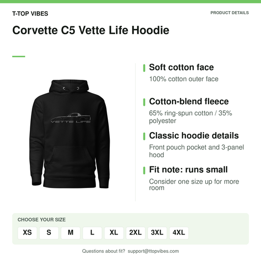 Corvette C5 Vette Life Hoodie