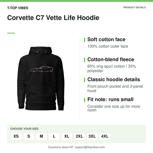 Corvette C7 Vette Life Hoodie