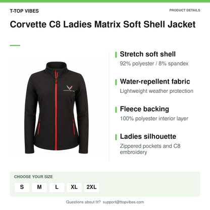 Corvette C8 Ladies Matrix Soft Shell Jacket