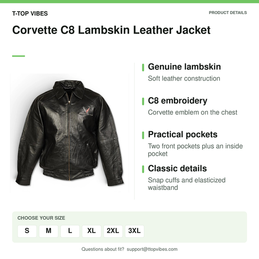 Corvette C8 Lambskin Leather Jacket