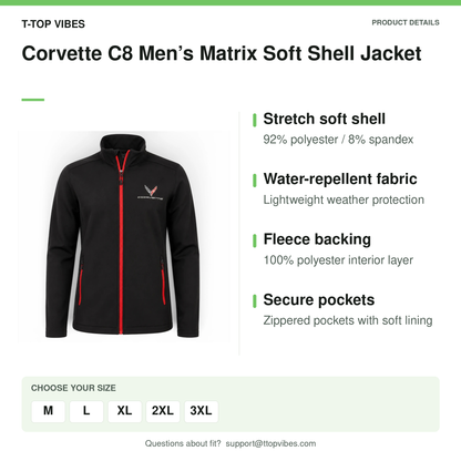 Corvette C8 Men’s Matrix Soft Shell Jacket