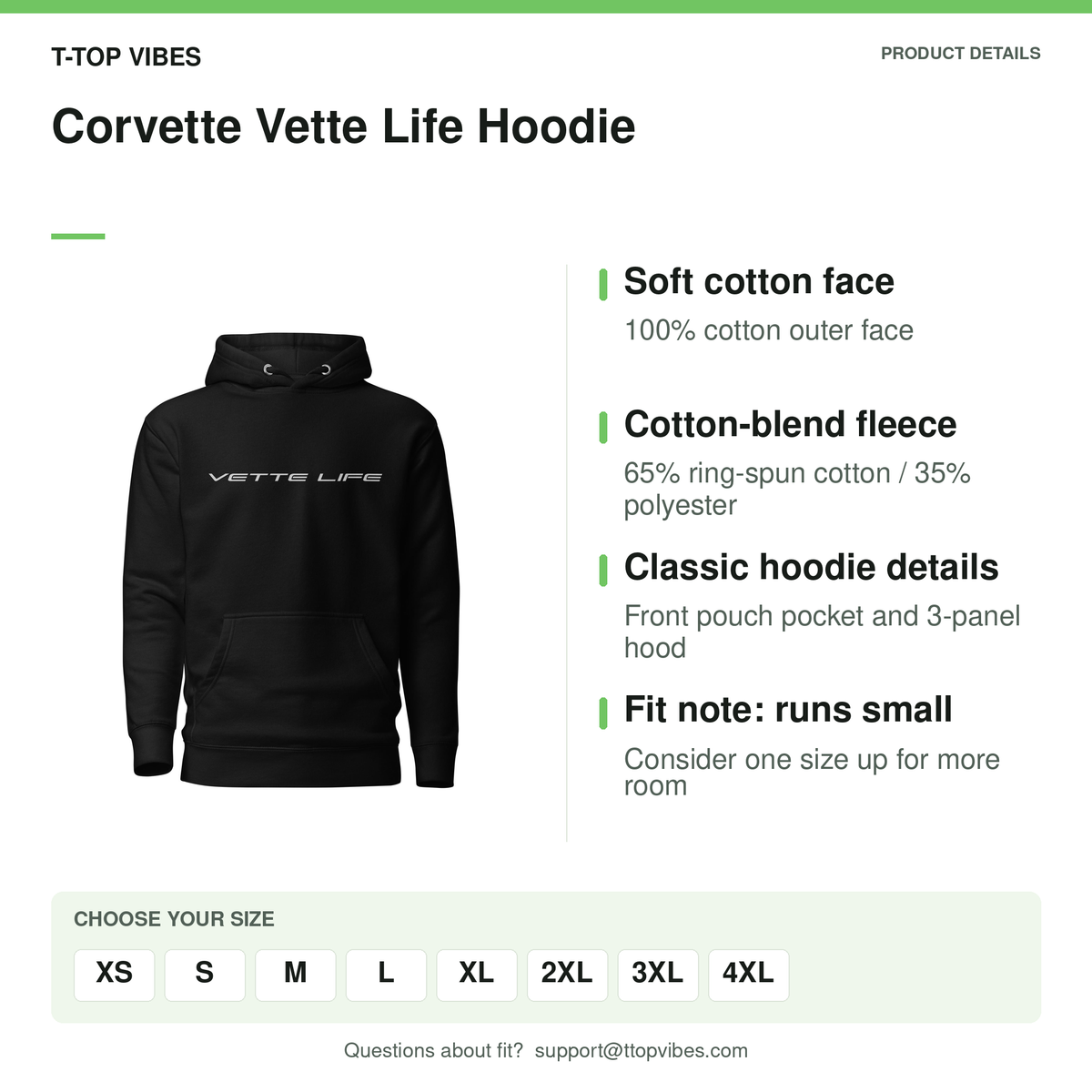Corvette Vette Life Hoodie