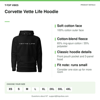 Corvette Vette Life Hoodie