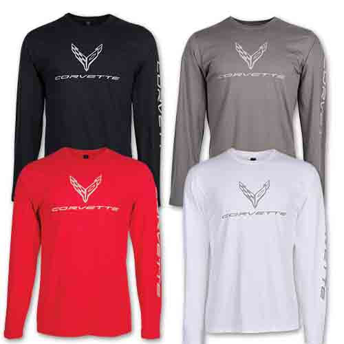 Corvette C8 Logo Long-Sleeve T-Shirt