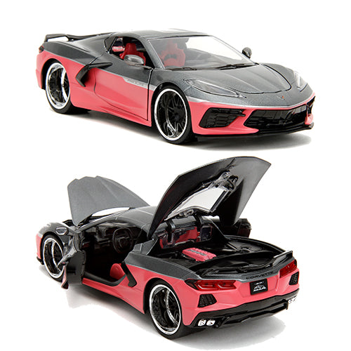 Corvette C8 Stingray Pink 1:24 Diecast Model