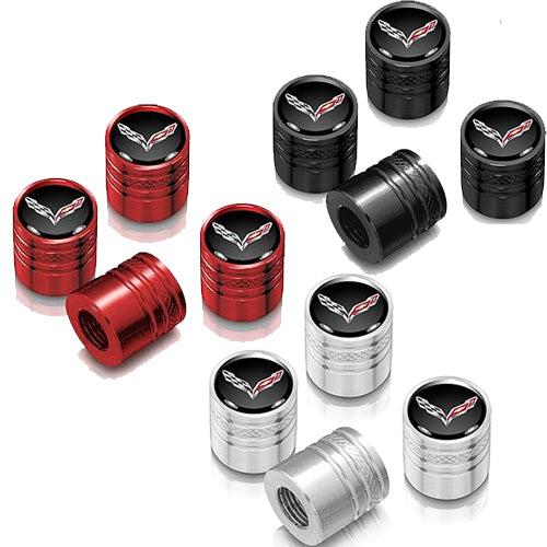Corvette C7 Billet Aluminum Valve Stem Caps – Set of 4