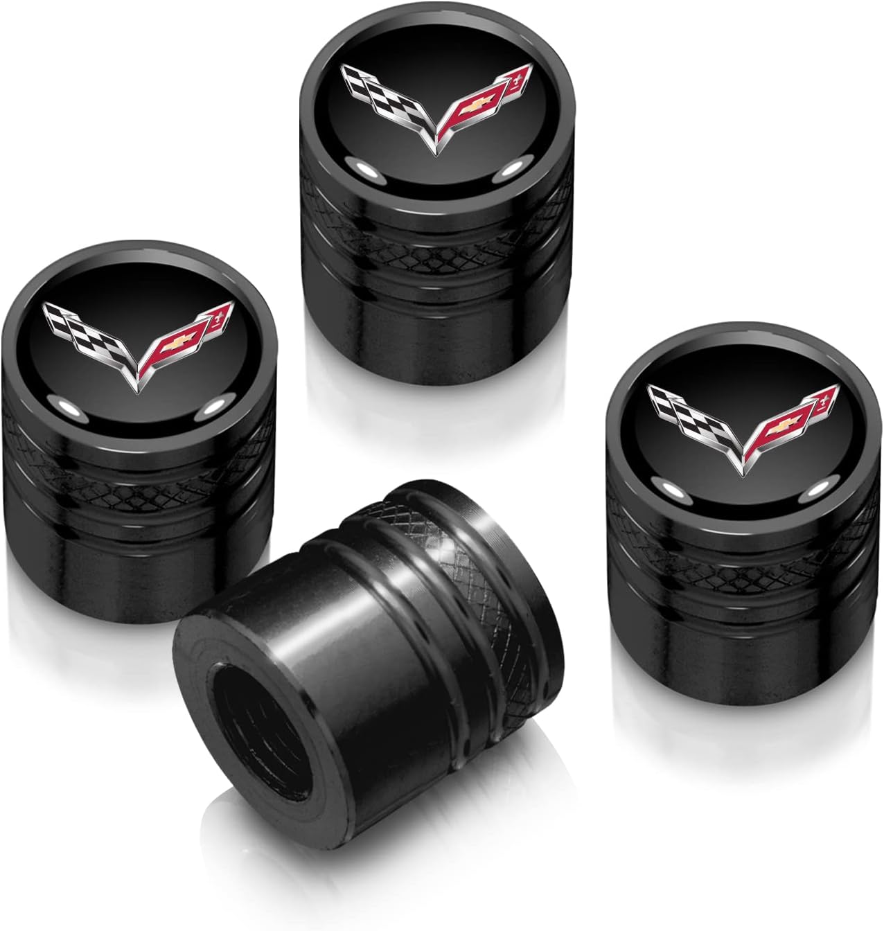 Corvette C7 Billet Aluminum Valve Stem Caps – Set of 4