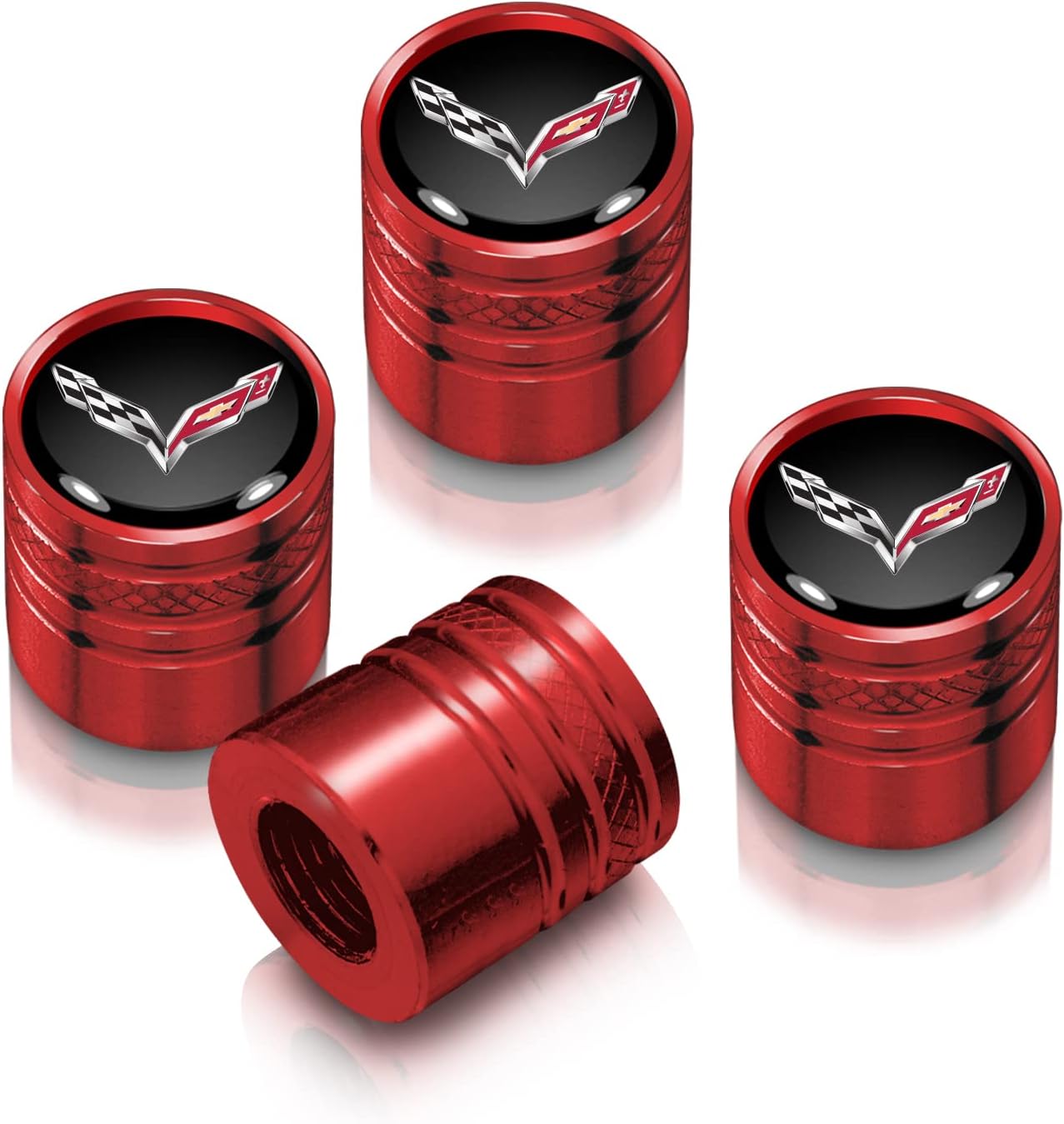 Corvette C7 Billet Aluminum Valve Stem Caps – Set of 4