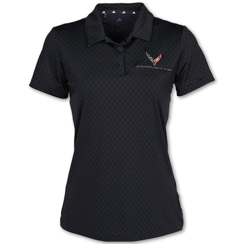 Ladies Corvette C8 Adidas 4-Way Stretch Performance Polo