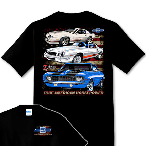 Chevrolet Camaro Old Glory American Horsepower T-Shirt