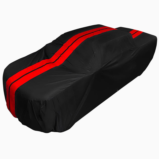 SR1 supplier photo of a striped Ultraguard pickup truck cover