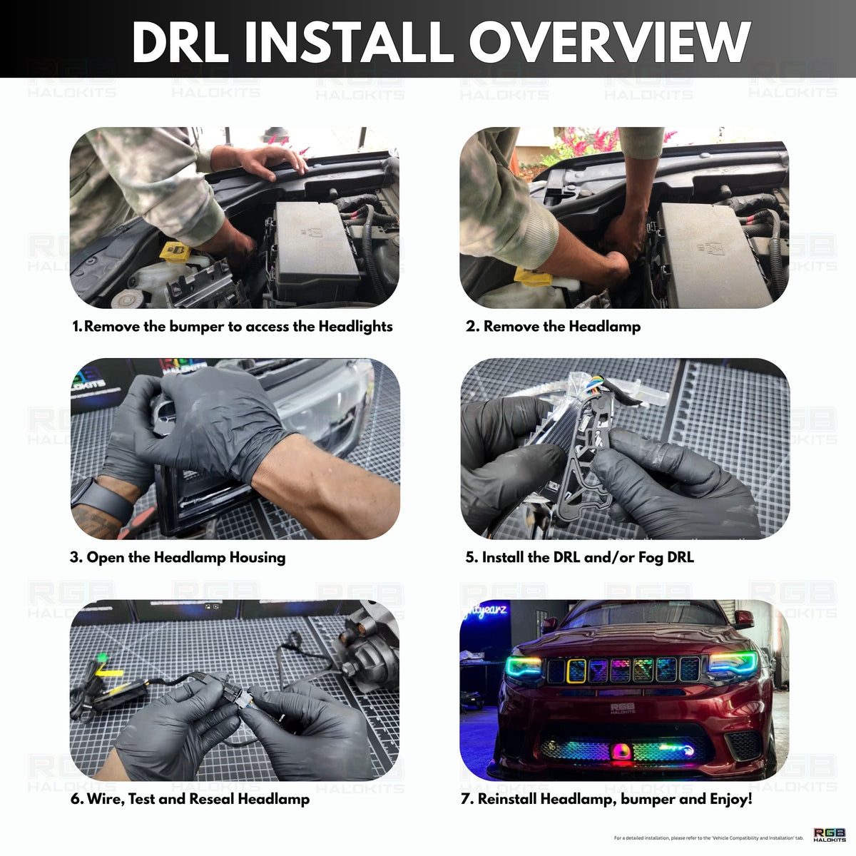 Jeep Grand Cherokee Multicolor DRL Boards (2014-2021)