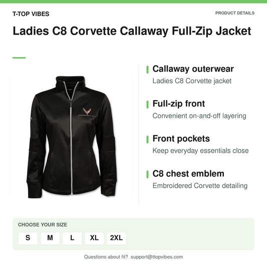 Ladies C8 Corvette Callaway Full-Zip Jacket