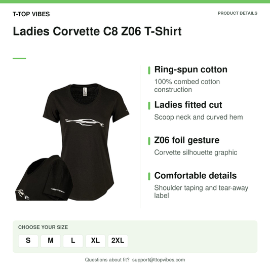 Ladies Corvette C8 Z06 T-Shirt