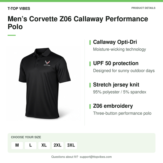Men’s Corvette Z06 Callaway Performance Polo