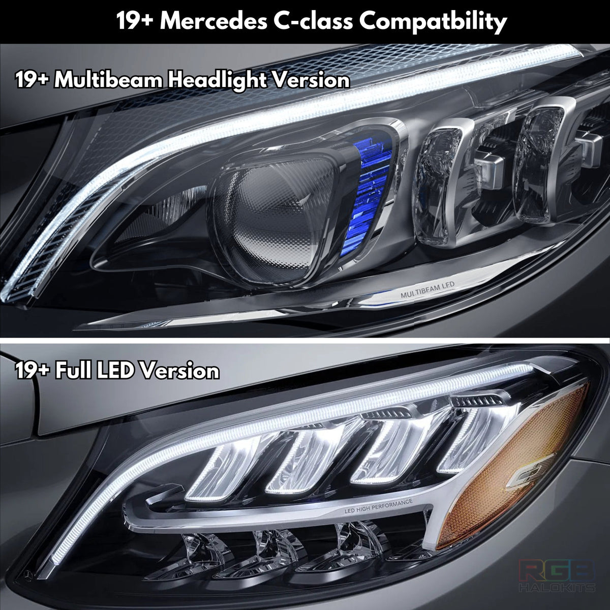 Mercedes Benz C-Class RGBW Multicolor DRL Boards (2015-2023)