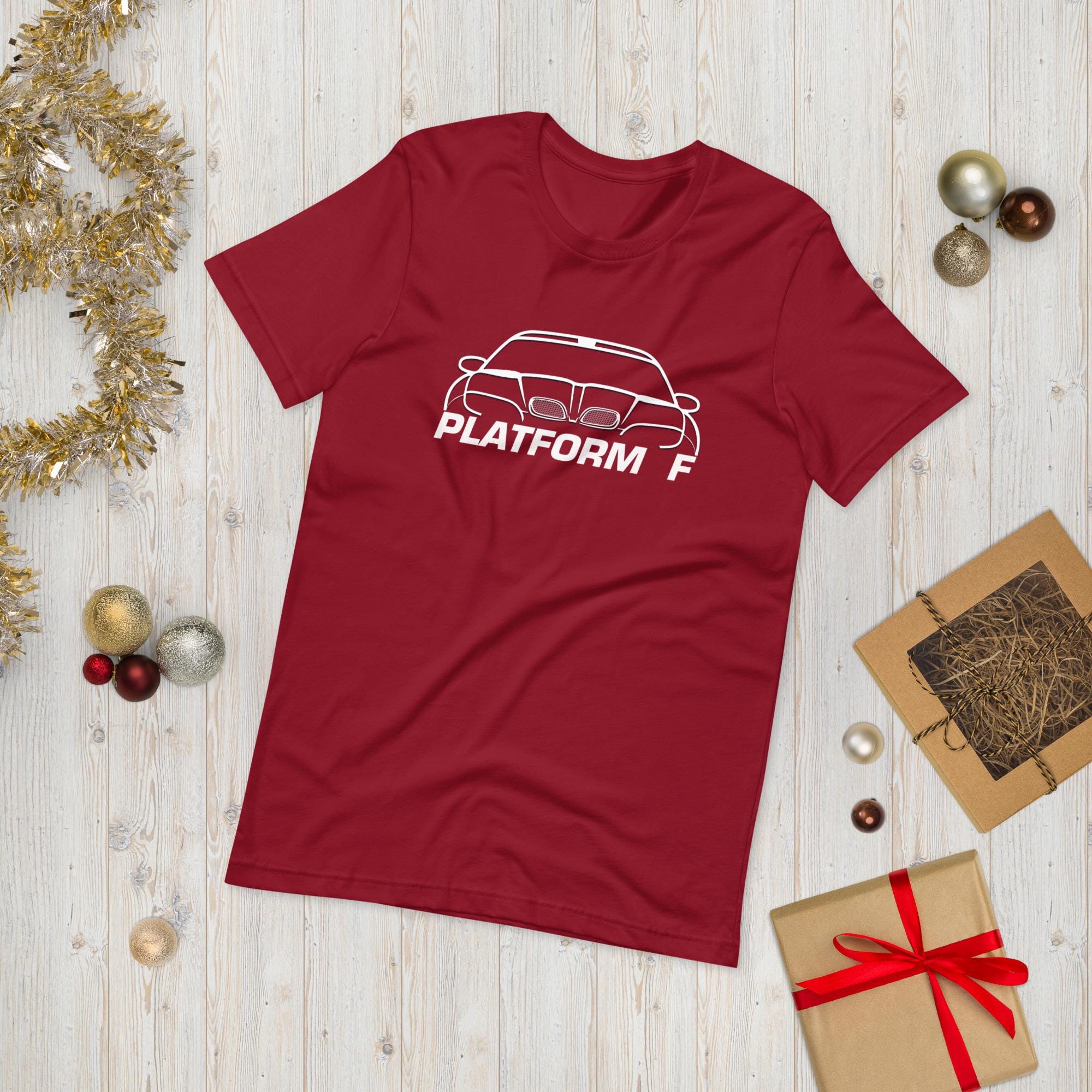 WS6 Platform F T-Shirt | Camaro Trans Am Firebird F-Body Muscle Car Shirt | Car Guy Christmas Gift | Car Enthusiast Holiday Apparel