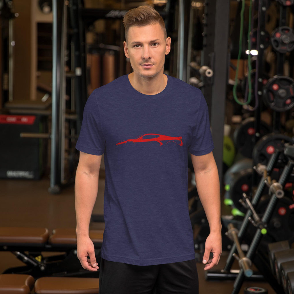 Corvette C8 T-Shirt | Corvette Silhouette Outline Tee | Chevy Corvette Stingray Z06 Graphic Shirt | Car Guy Gift Corvette Enthusiast Apparel