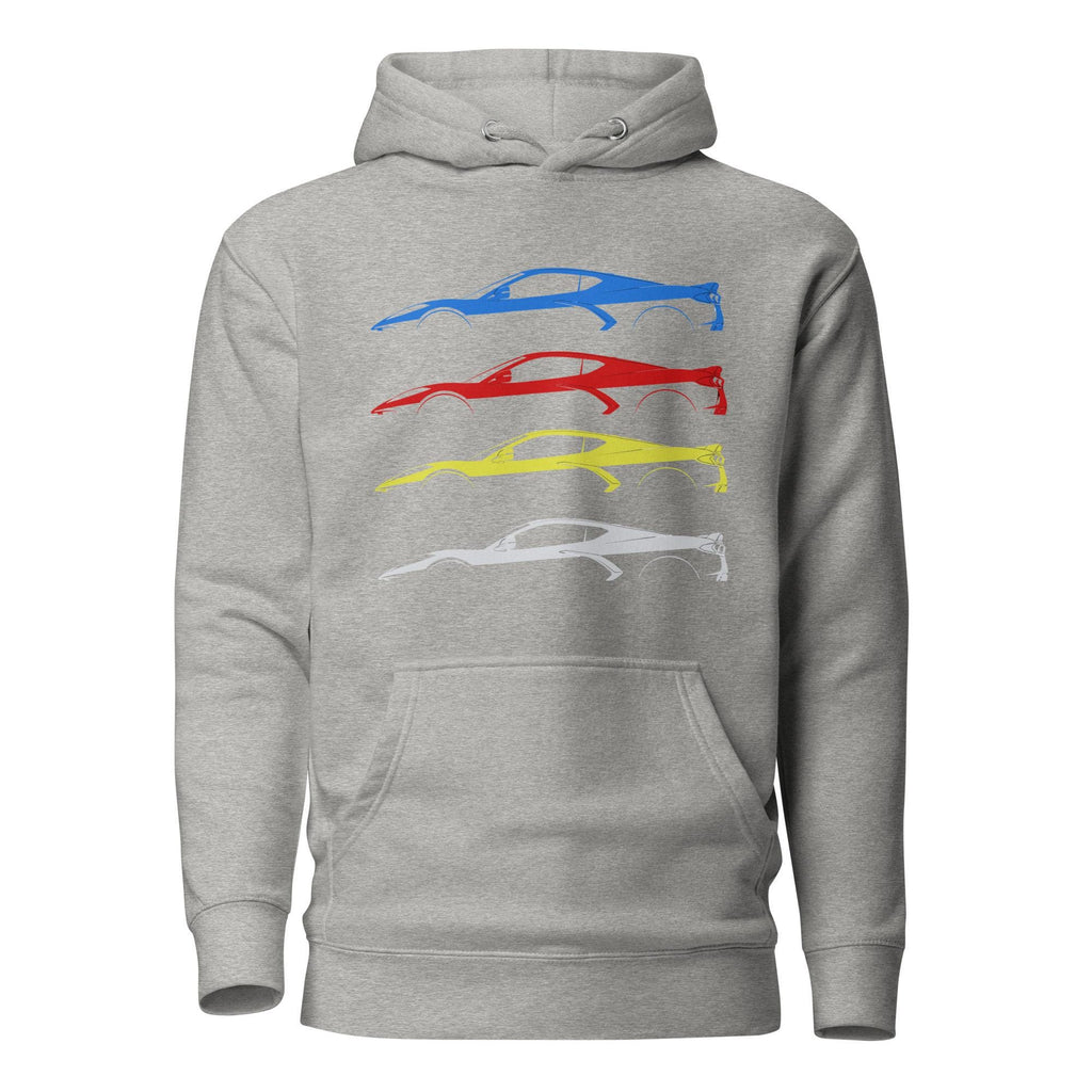 Corvette C8 Hoodie | Chevy Corvette Sweatshirt | Mid Engine 8th Gen Vette Graphic Pullover | Corvette Owner Gift