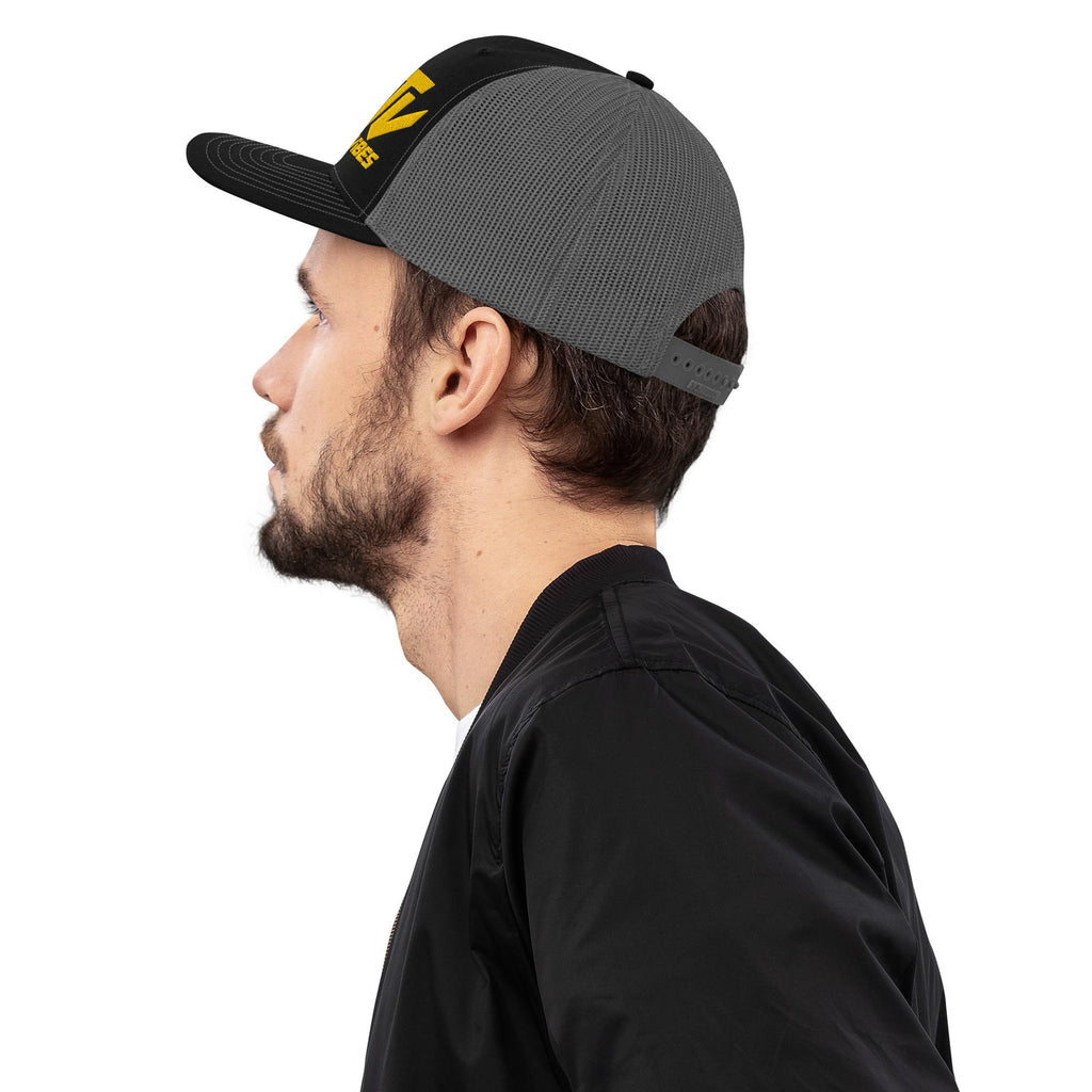 T-Top Vibes Trucker Cap Black & Gray | Car Culture Hat with Gold Font | F-Body Trans Am Camaro Mustang Firebird Cap | Car Enthusiast Gift