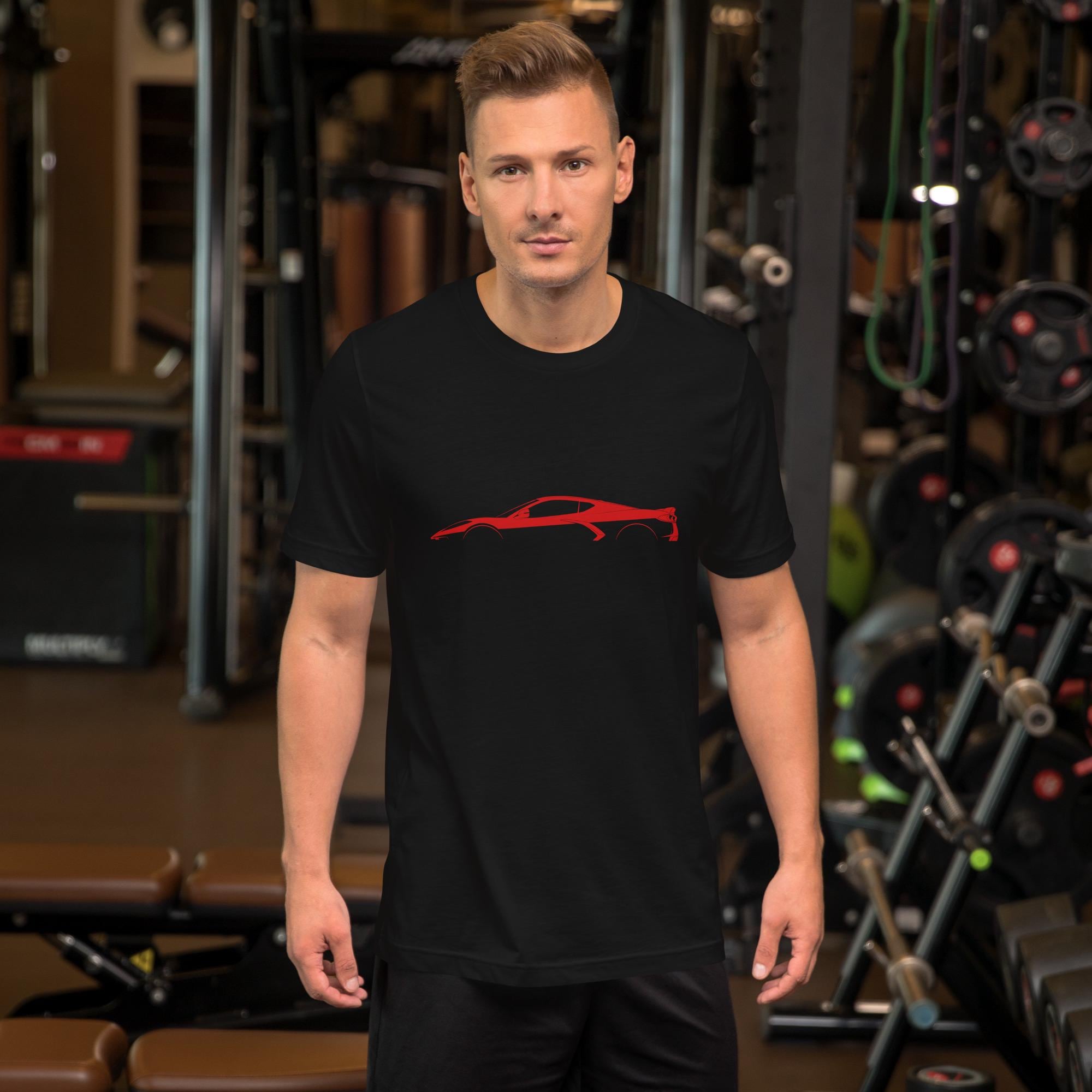 Corvette C8 T-Shirt | Corvette Silhouette Outline Tee | Chevy Corvette Stingray Z06 Graphic Shirt | Car Guy Gift Corvette Enthusiast Apparel