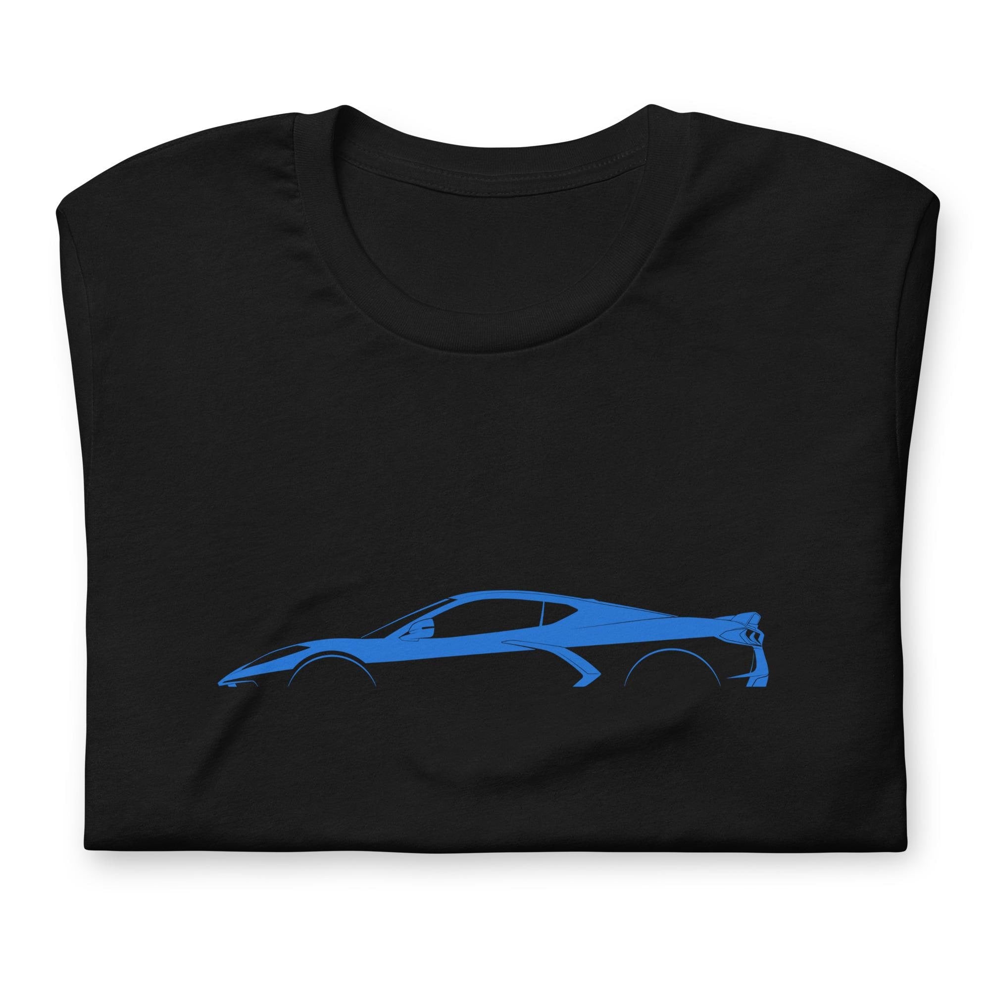 Corvette C8 Shirt | Corvette Silhouette Outline Tee | Chevy Corvette Stingray Z06 Graphic Shirt | Car Guy Gift Corvette Enthusiast Apparel