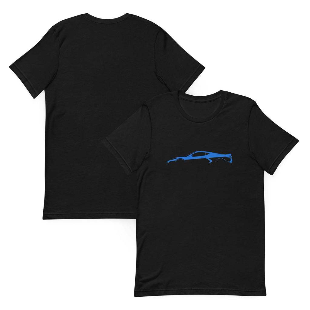 Corvette C8 Shirt | Corvette Silhouette Outline Tee | Chevy Corvette Stingray Z06 Graphic Shirt | Car Guy Gift Corvette Enthusiast Apparel