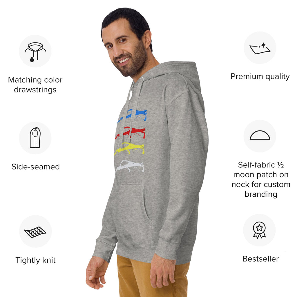 Corvette C8 Hoodie | Chevy Corvette Sweatshirt | Mid Engine 8th Gen Vette Graphic Pullover | Corvette Owner Gift