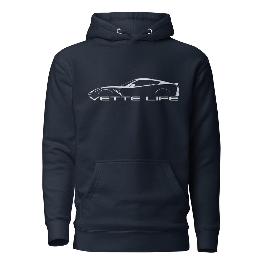 C7 Corvette Hoodie | Corvette Z06 Stingray Sweatshirt | Chevy Vette Pullover | Car Guy Gift, Corvette Enthusiast Apparel, Car Lovers Gift