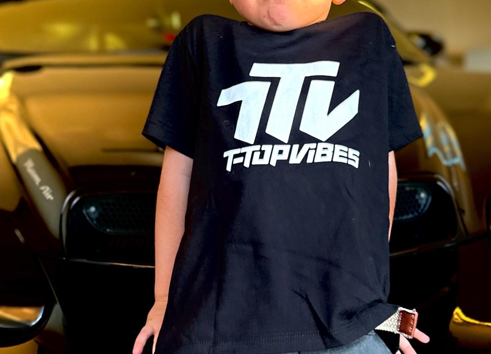 T-Top Vibes Kid's Car Shirt | Muscle Car Lover Gift