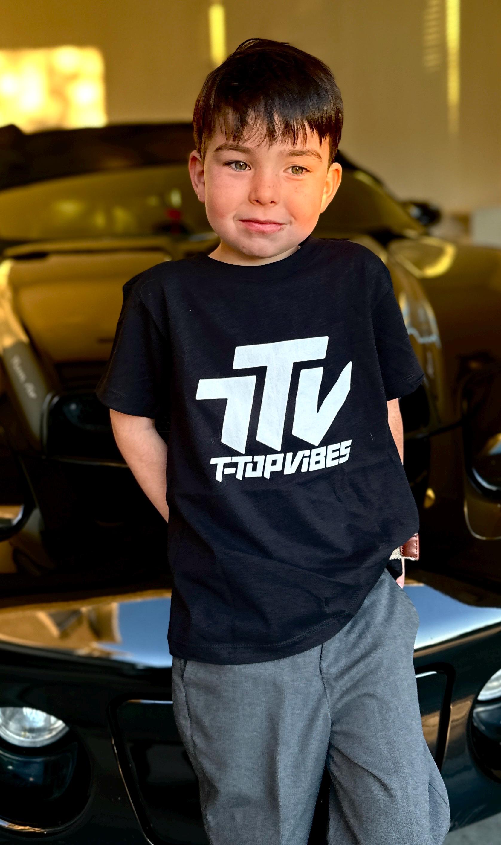 T-Top Vibes Kid's Car Shirt | Muscle Car Lover Gift
